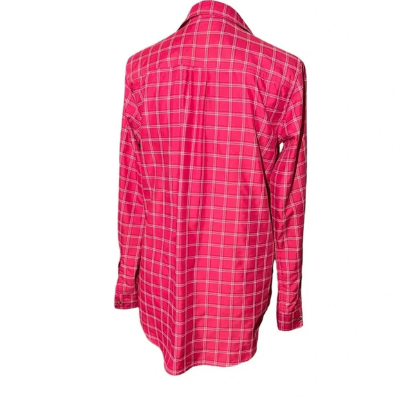 Eddie bauer classic fit pink plaid collared button up women’s medium - Picture 6 of 12